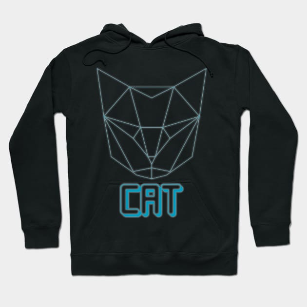 Geometric Cat Hoodie by capo_tees